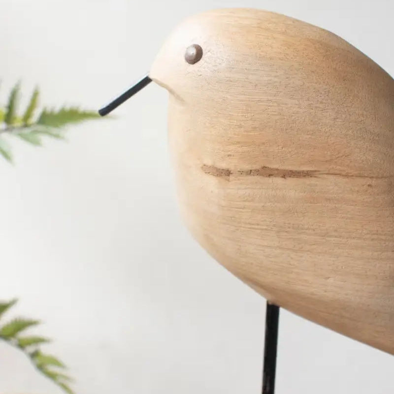 Mango Wood Shore Birds On Base Set