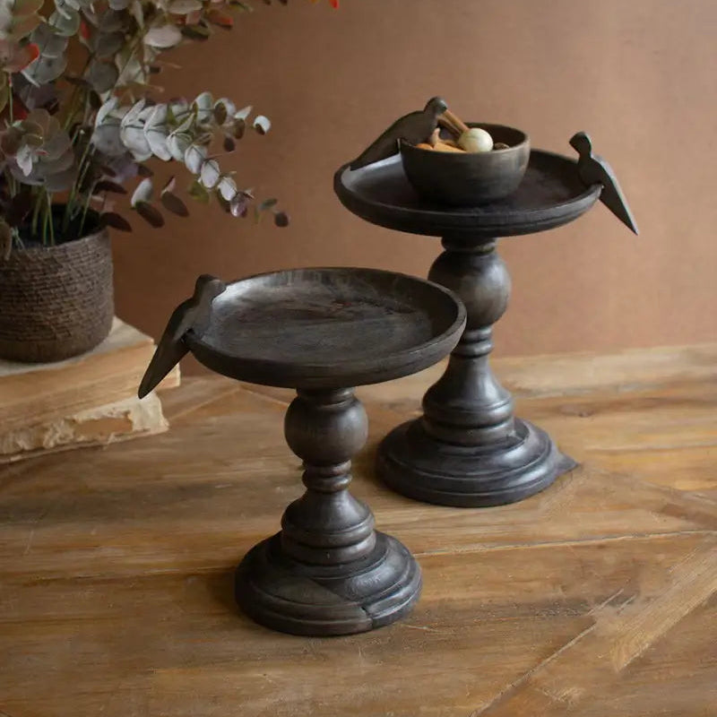 Wooden Display Bird Detail Stand Set