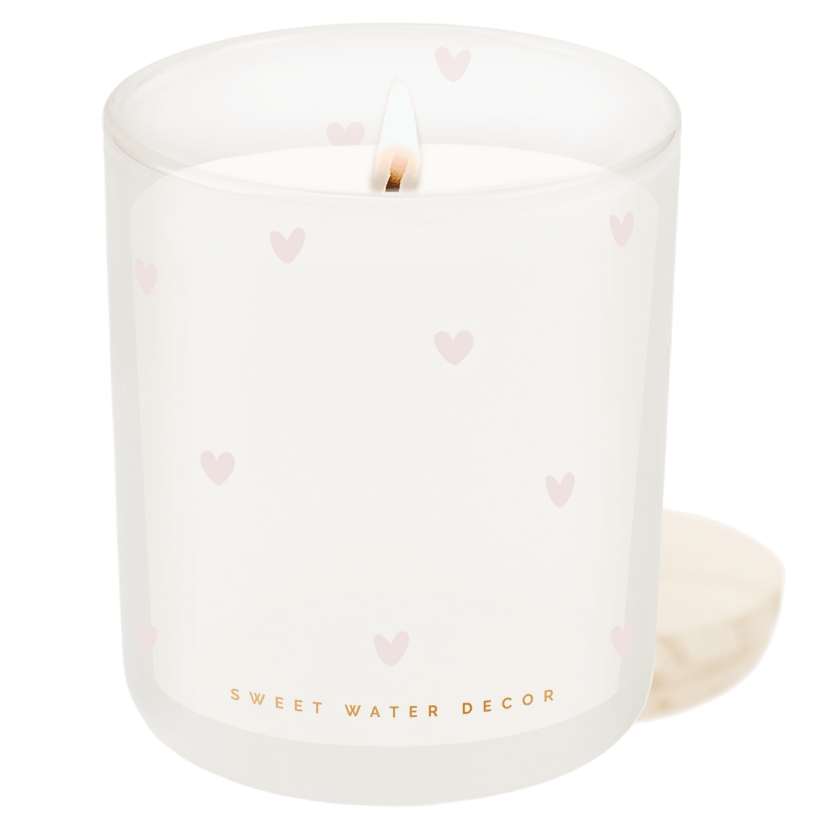 All Over Hearts Glass Jar Candle