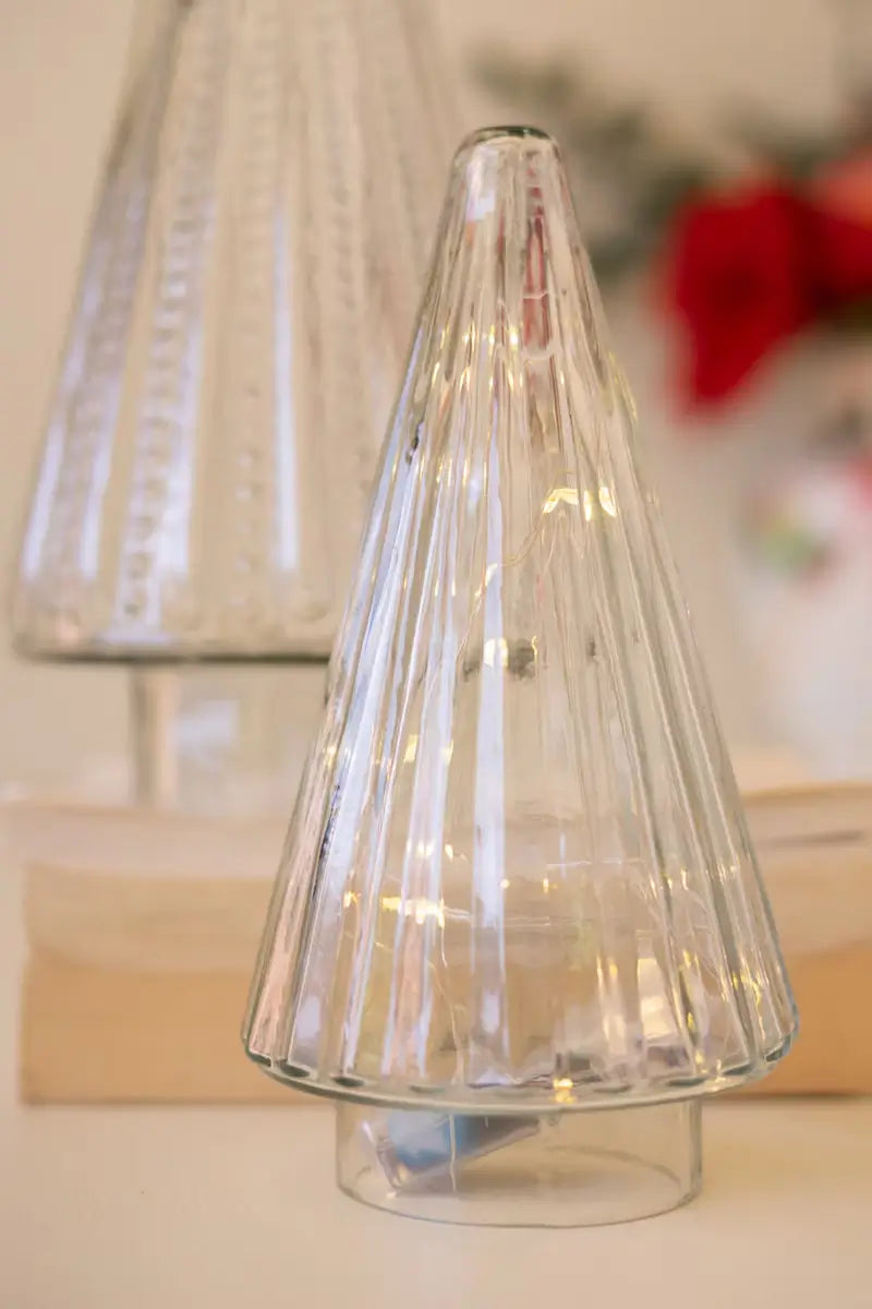 Clear Glass Christmas Tree Set