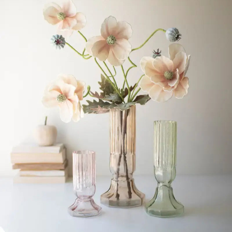 Fluted Glass Vase Set