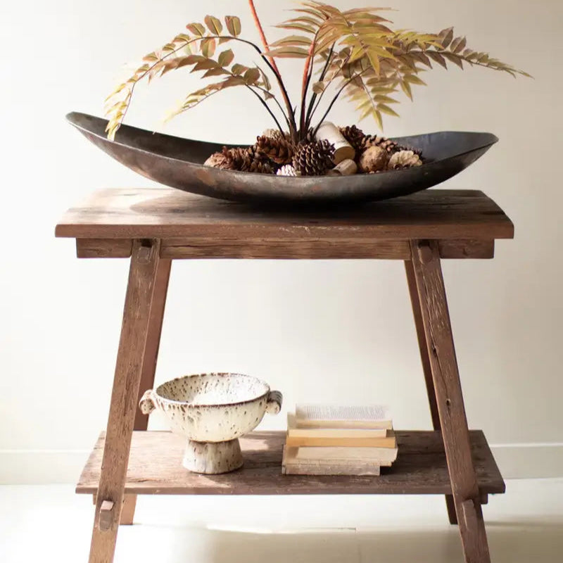 Giant Rustic Iron Oval Bowl