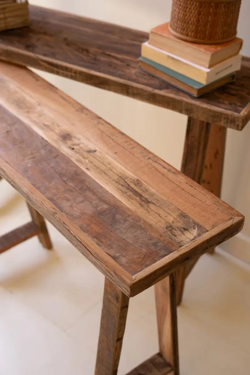 Recycled Wood Console Set