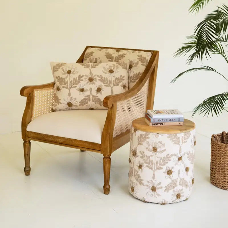 Ivory Embroidered Pillow