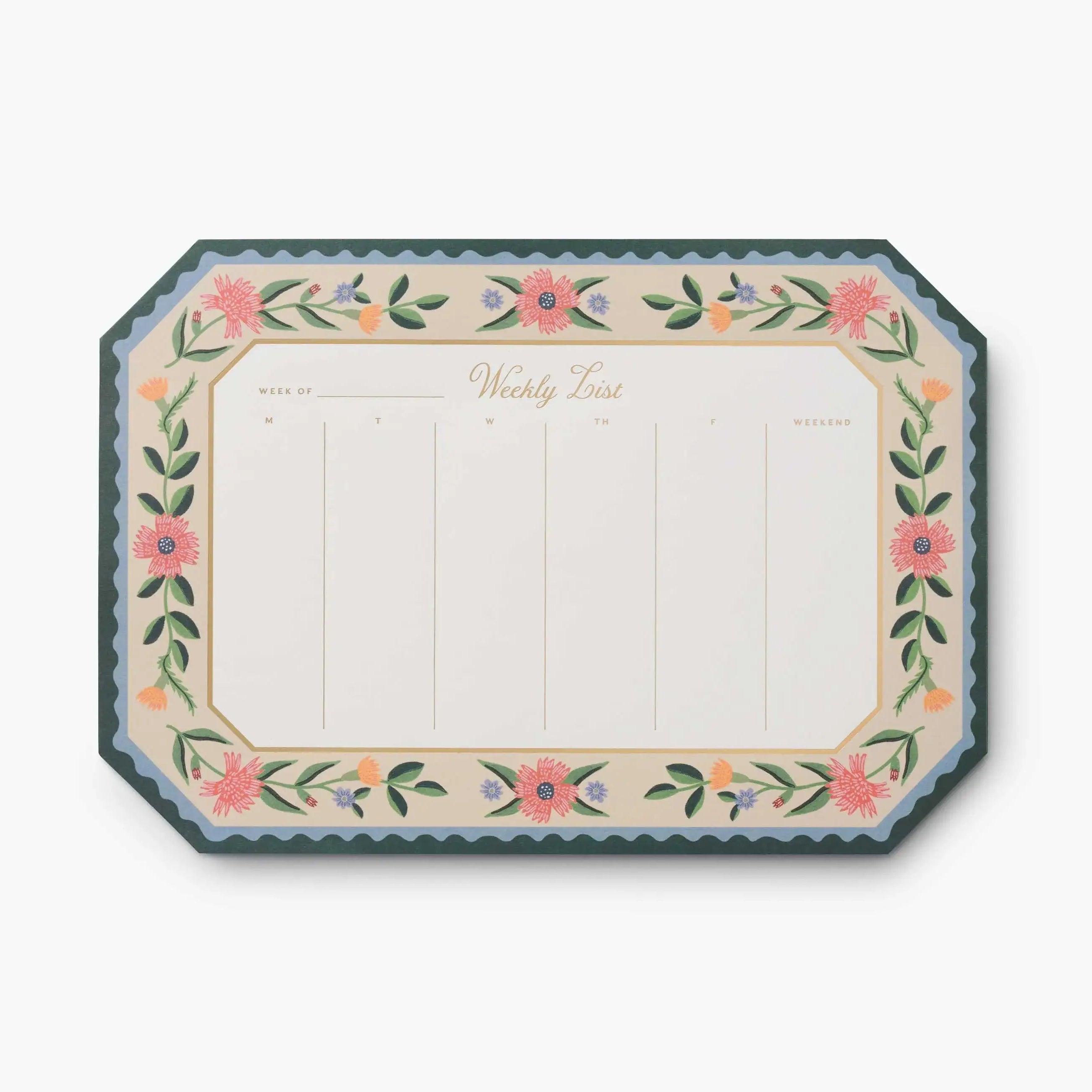 Rifle Paper Co. Aster Weekly Desk Pad