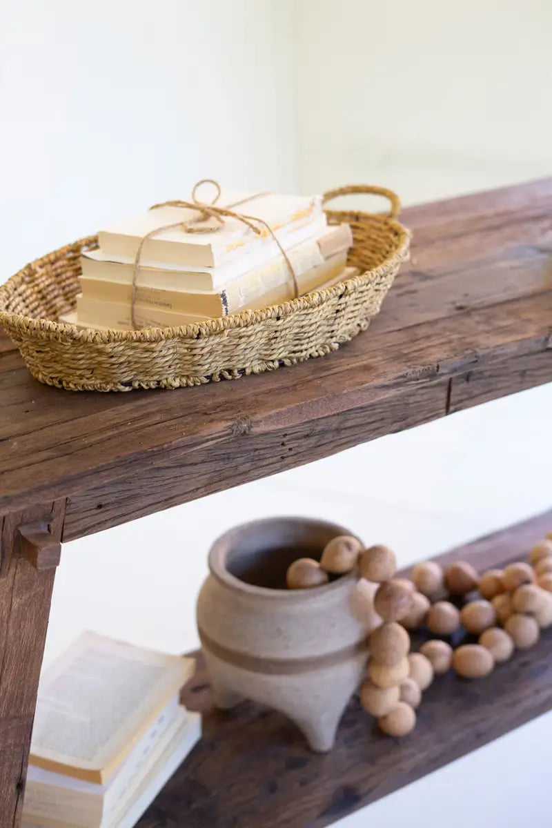 Reclaimed Wood Lower Shelf Console