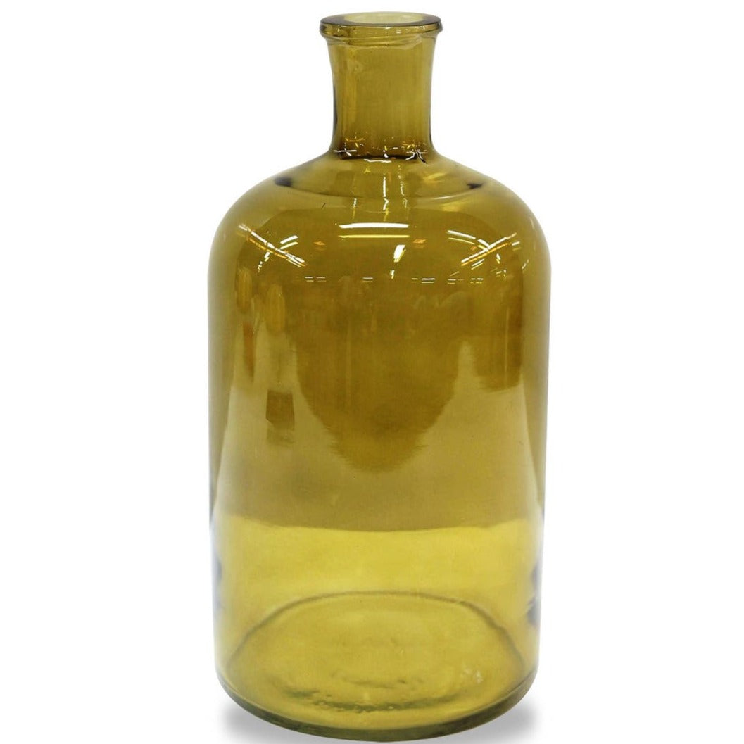 Olive Green Tonic Bottle Vase