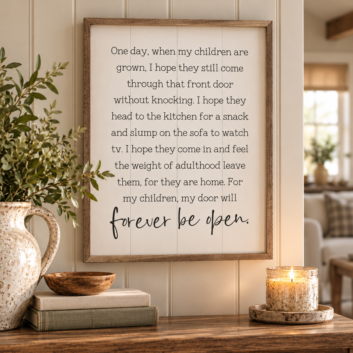 One Day when My Children Are Grown Wood Framed Print