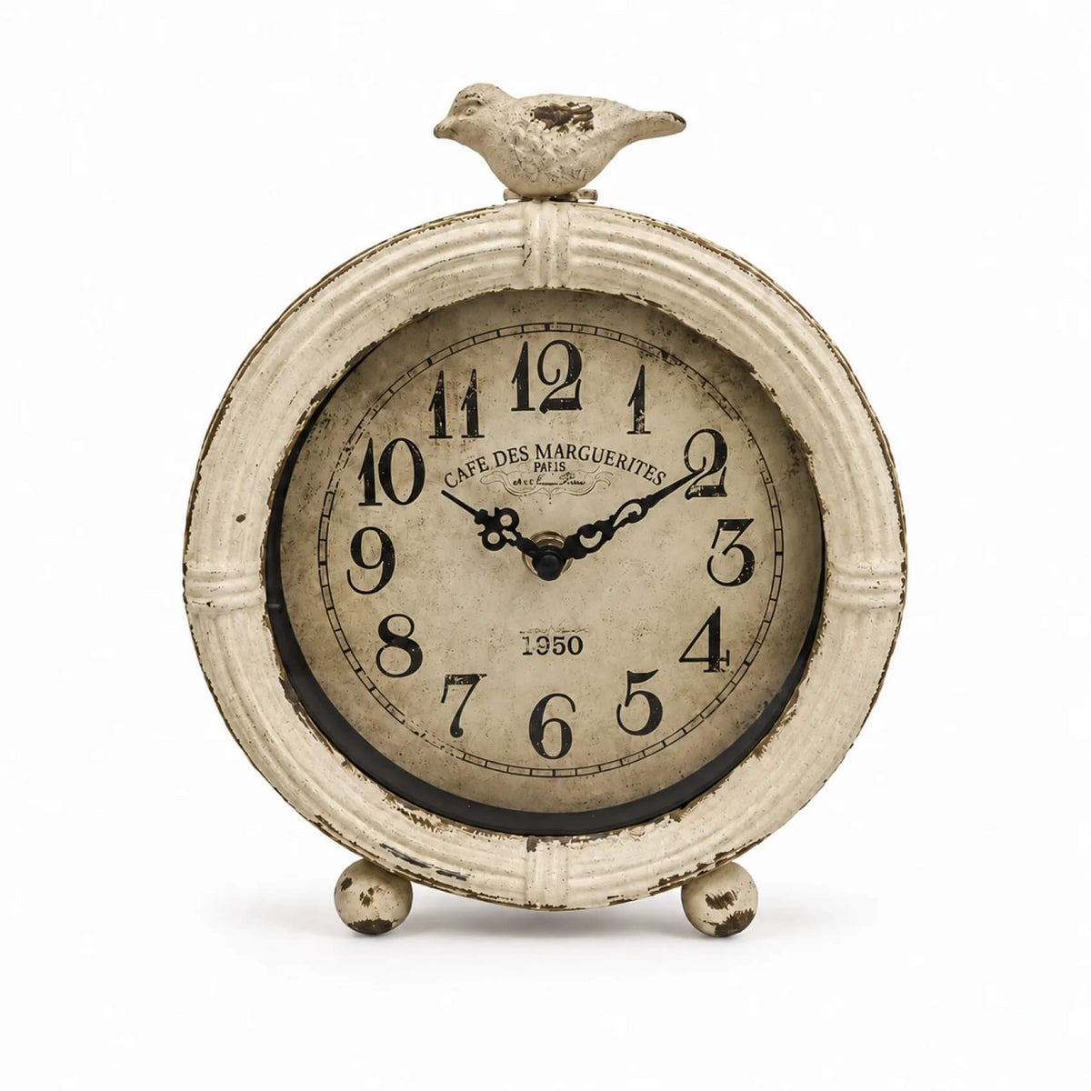 Vintage Bird Accent Table Clock