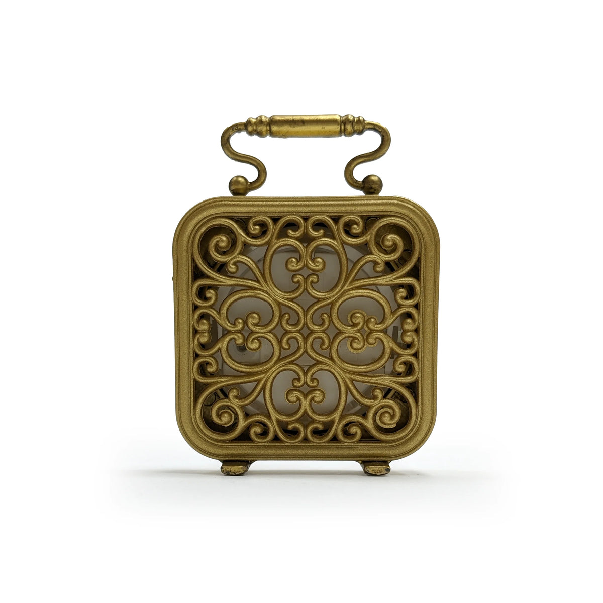 Vintage Brass Beaded Table Clock