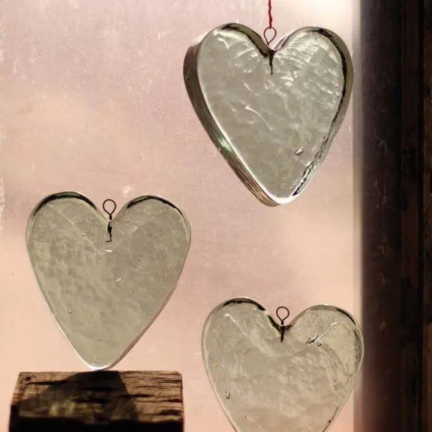 Glass Heart Suncatcher