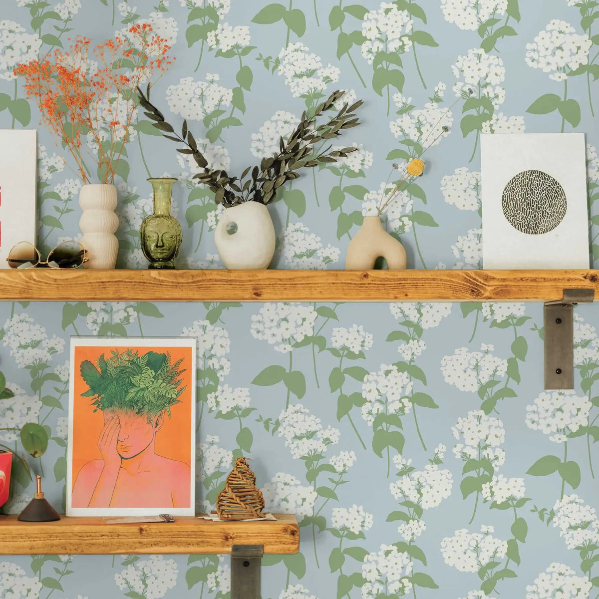Pop Hydrangeas Peel & Stick Wallpaper