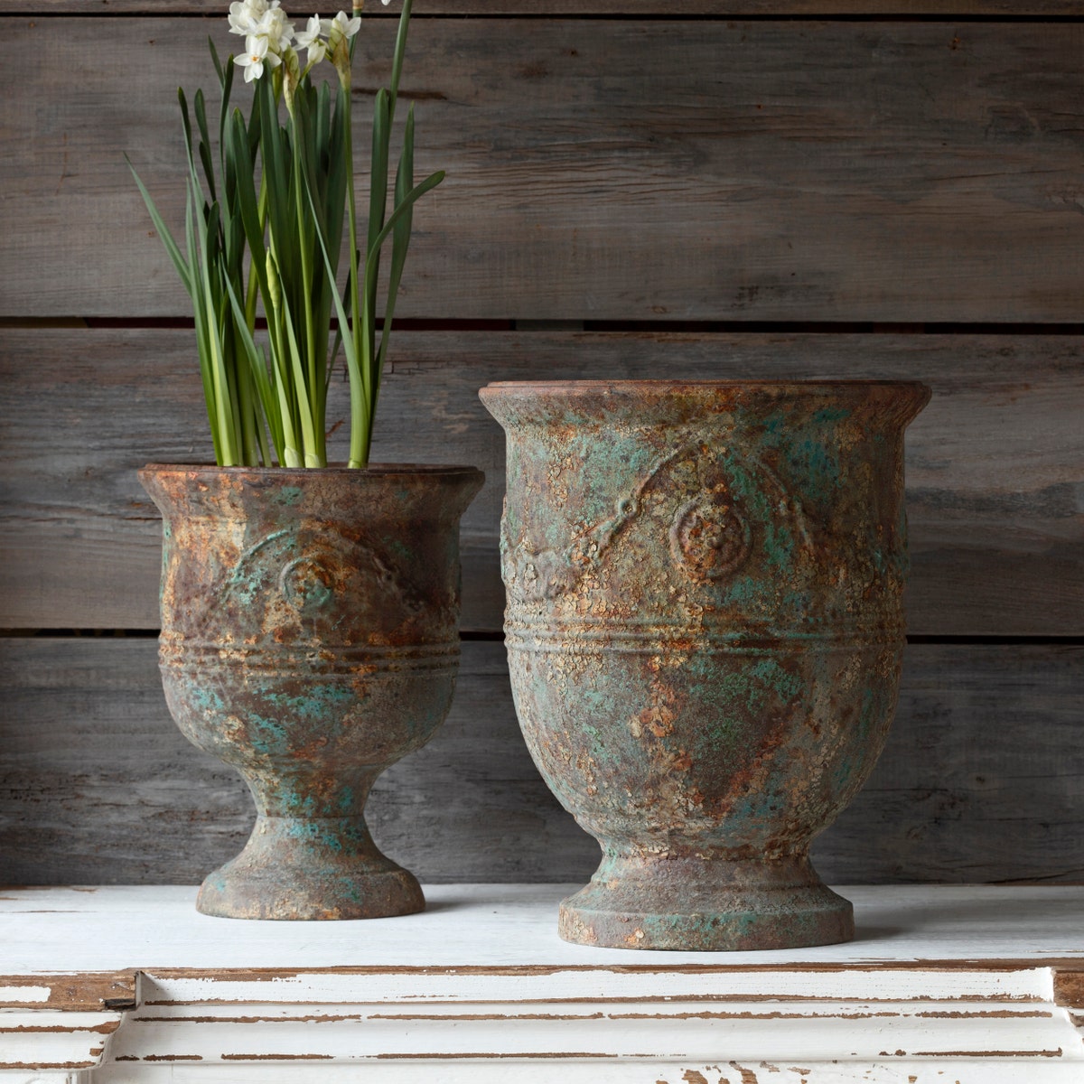 Aged Metal French Style Pot Set