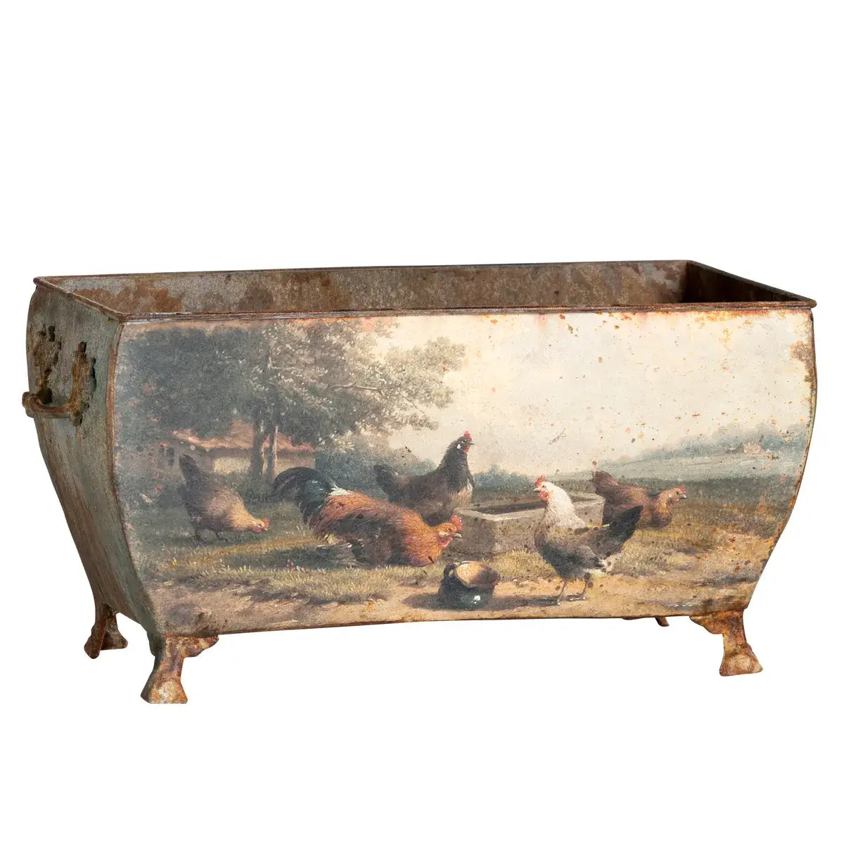 Poulets Rectangular Tole Container