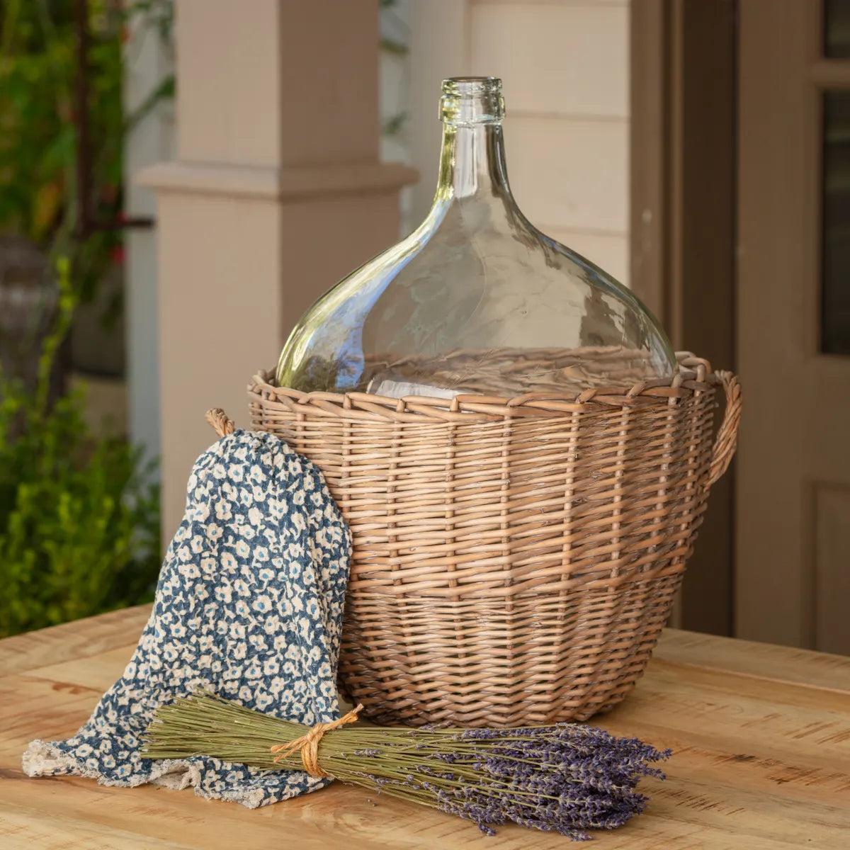 Large Vineyard Bottle With Woven Surround