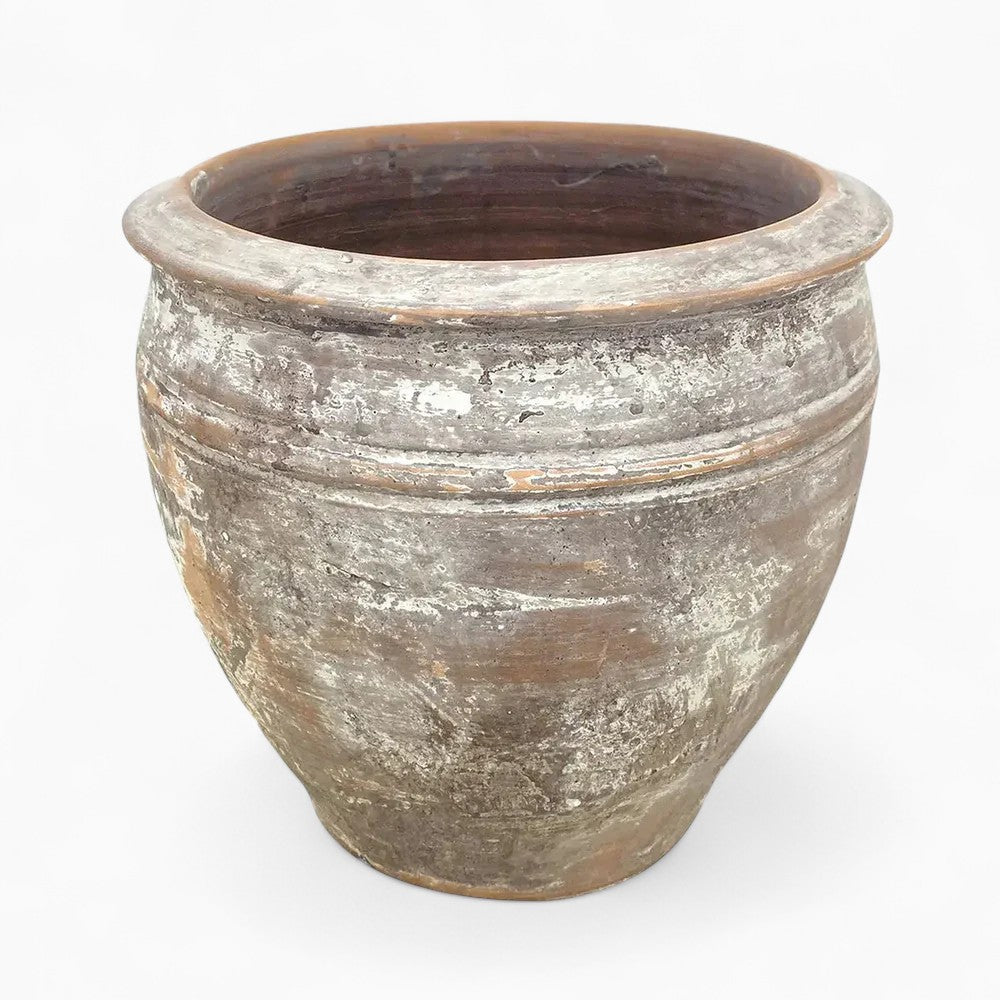Weathered Olive Pot