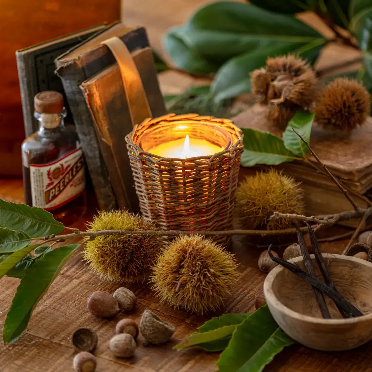 Bourbon Chestnut French Willow Candle