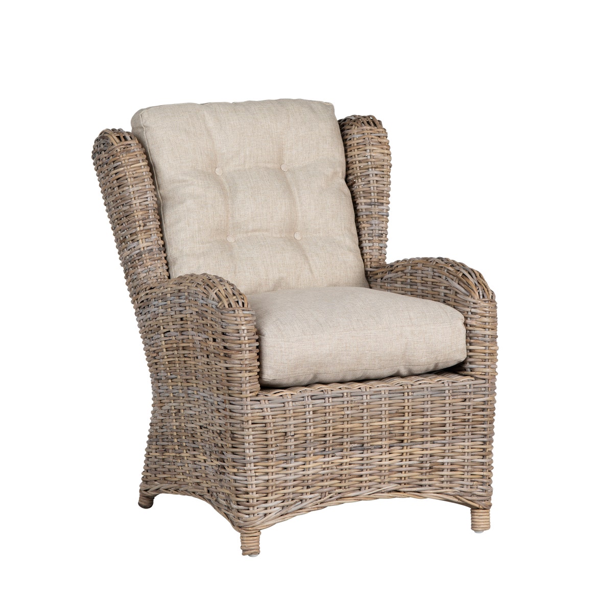 Cottage Rattan Wing Chair