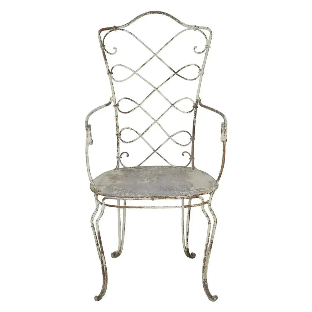Charlotte Iron Chair Antique White