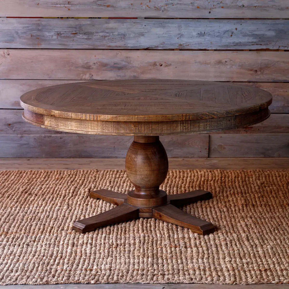 Jefferson Walnut Finish Round Table