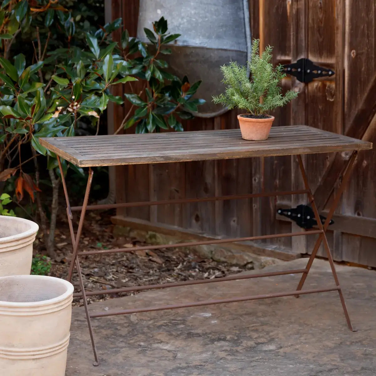 Sonoma Wood & Iron Winery Table