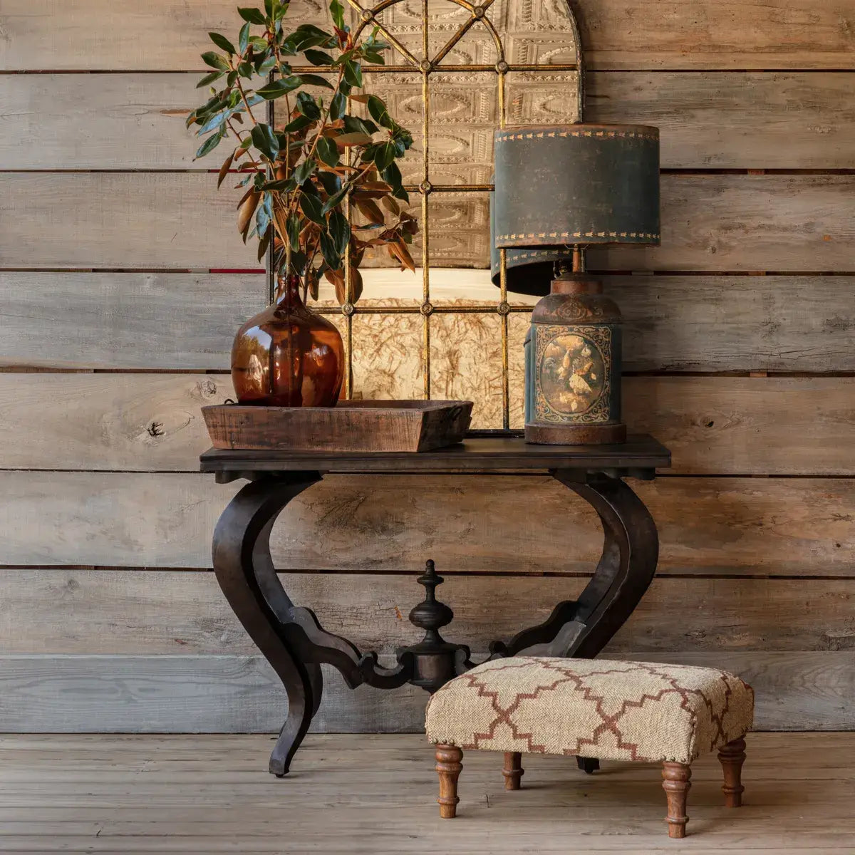 French Farm Tole Lamp Set