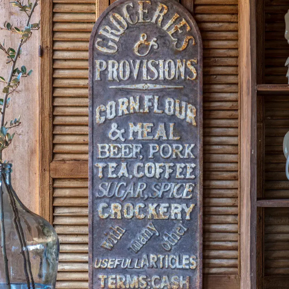 Provisions Metal Advertising Sign