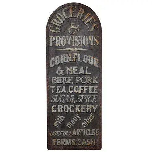 Provisions Metal Advertising Sign