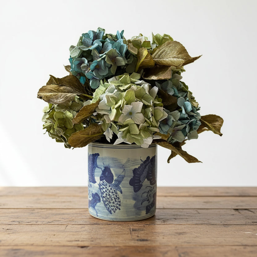 Hydrangea Garden & Chinese Blue Vase