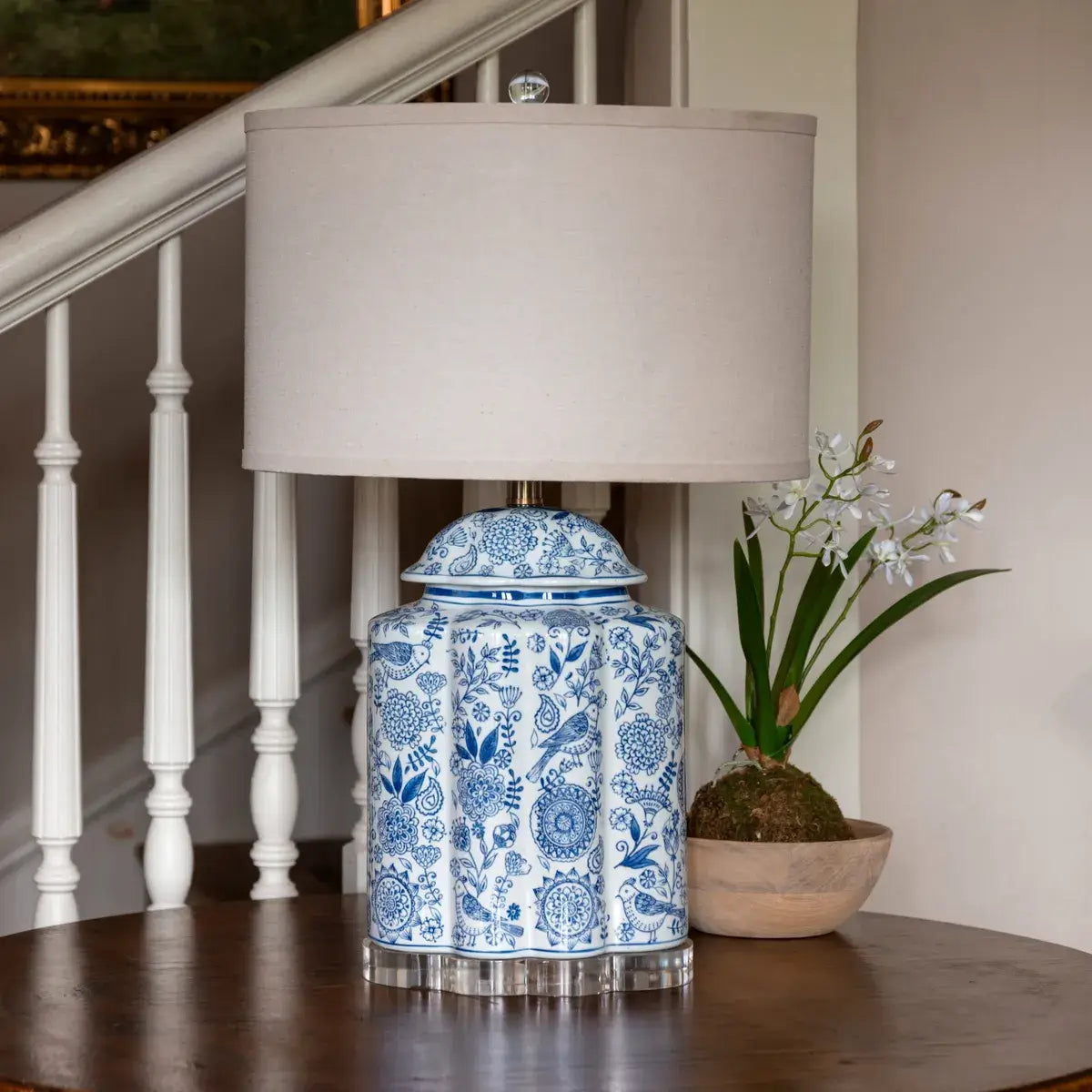 Petal & Plume Porcelain Lamp Set