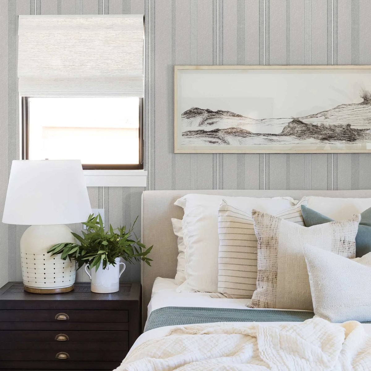 Anatolia Stripe Textured Peel & Stick Wallpaper