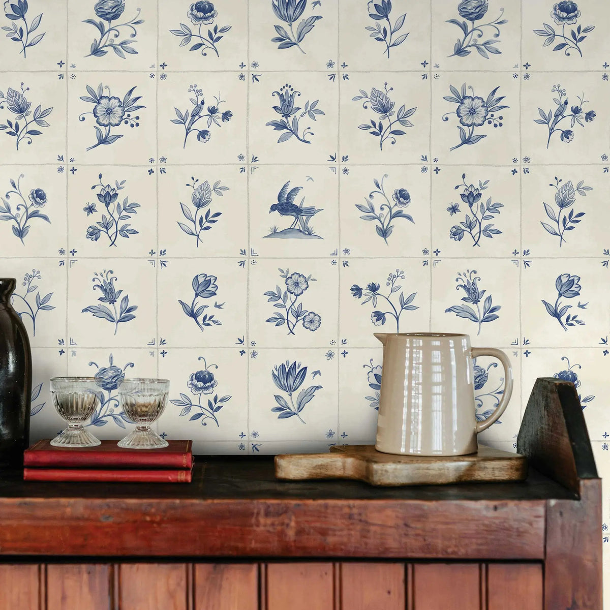 Azulejo Tile Textured Peel & Stick Wallpaper