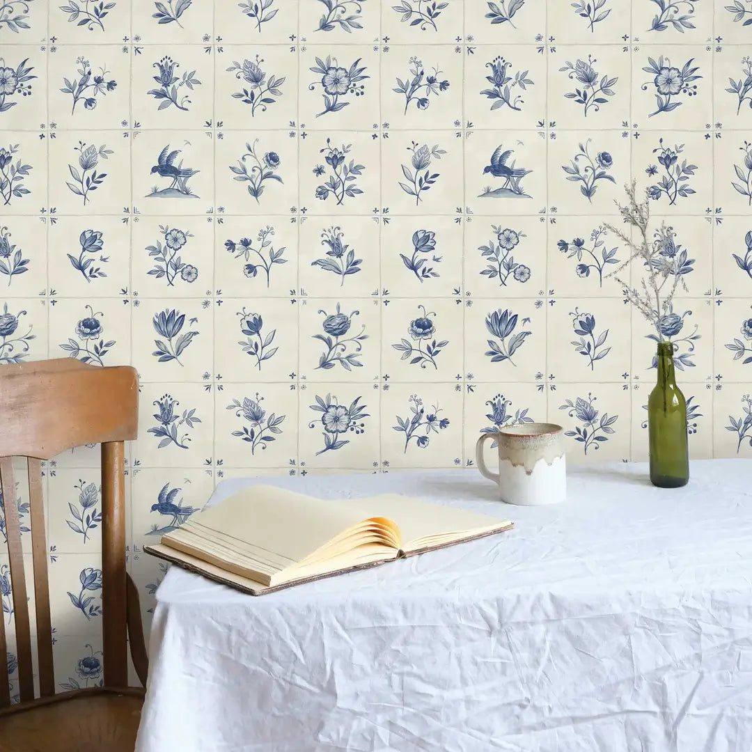 Azulejo Tile Textured Peel & Stick Wallpaper