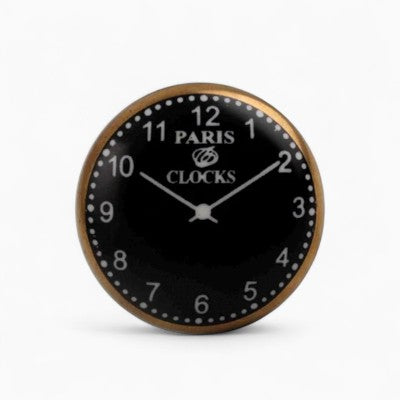 Paris Clocks Black Flat Face Knob