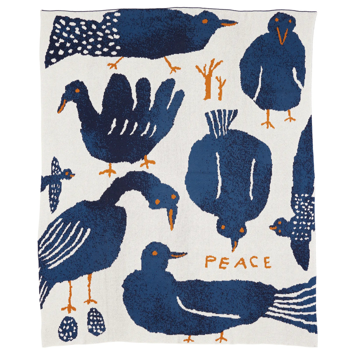 Biquette Peace Knit Blanket