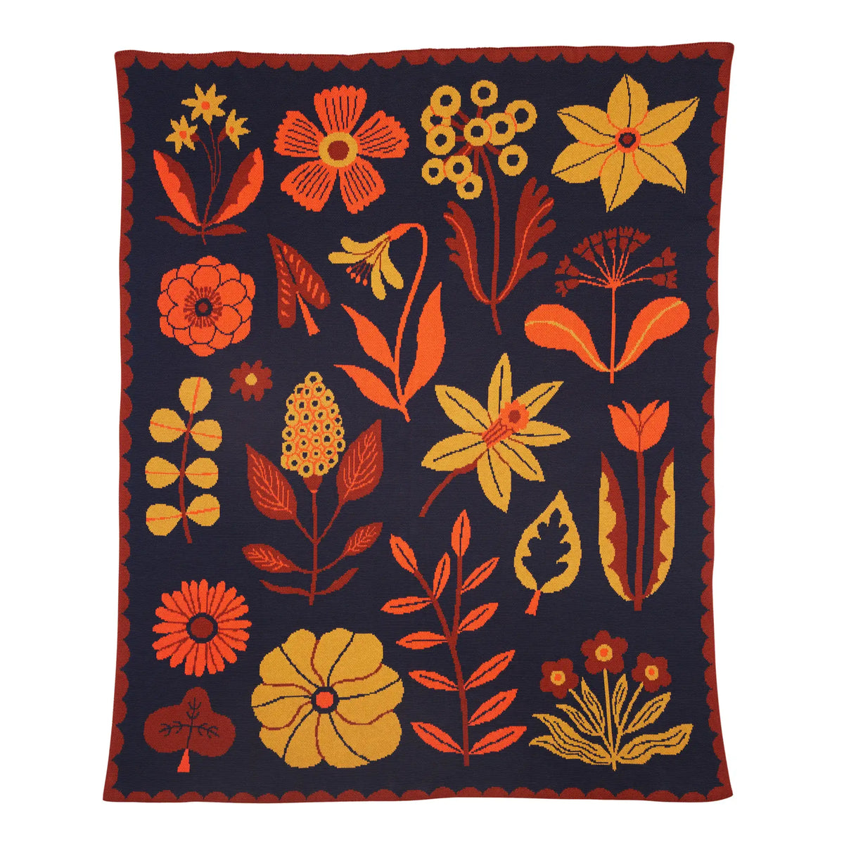 Biquette Petals Knit Blanket