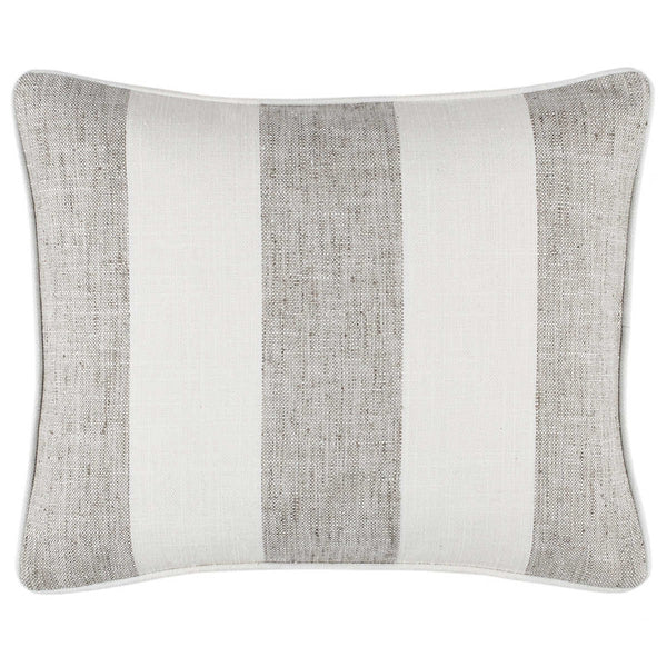 Pine Cone Hill Awning Stripe Grey Indoor/Outdoor Pillow