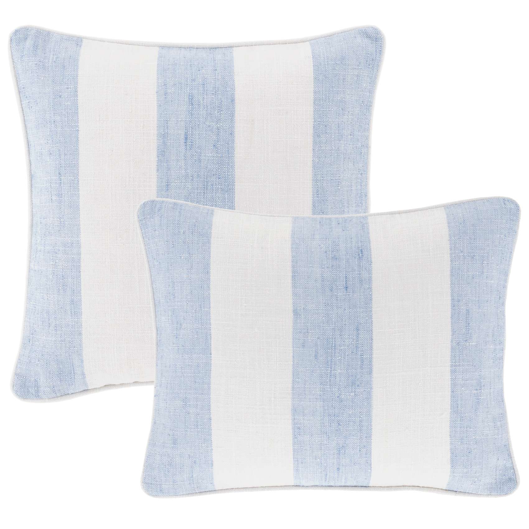 Pine Cone Hill Awning Stripe Soft Blue Indoor/Outdoor Pillow