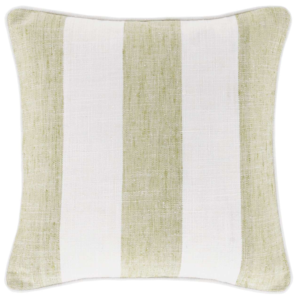 Pine Cone Hill Awning Stripe Soft Green Indoor/Outdoor Pillow