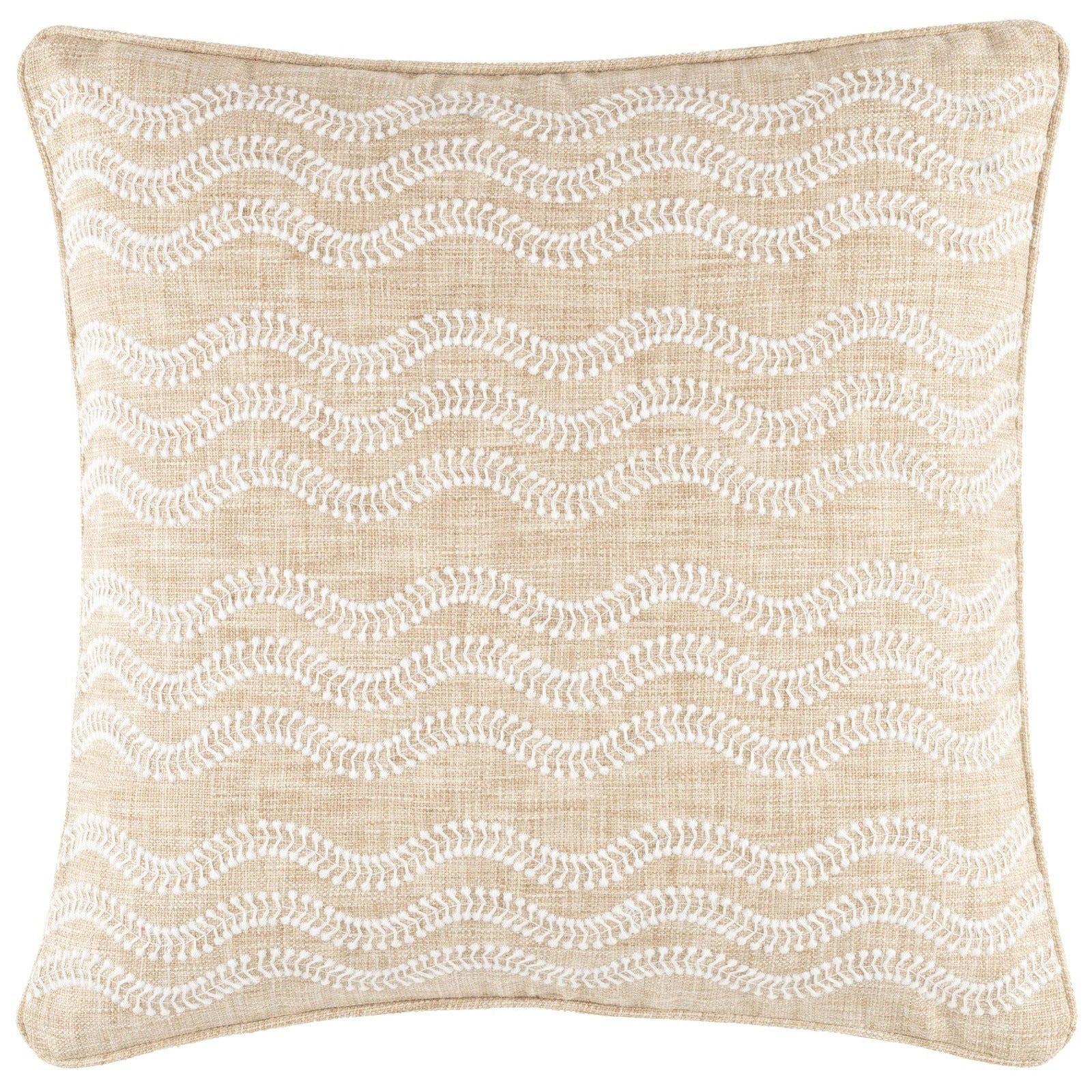 Pine Cone Hill Scout Embroidered Natural Indoor/Outdoor Pillow