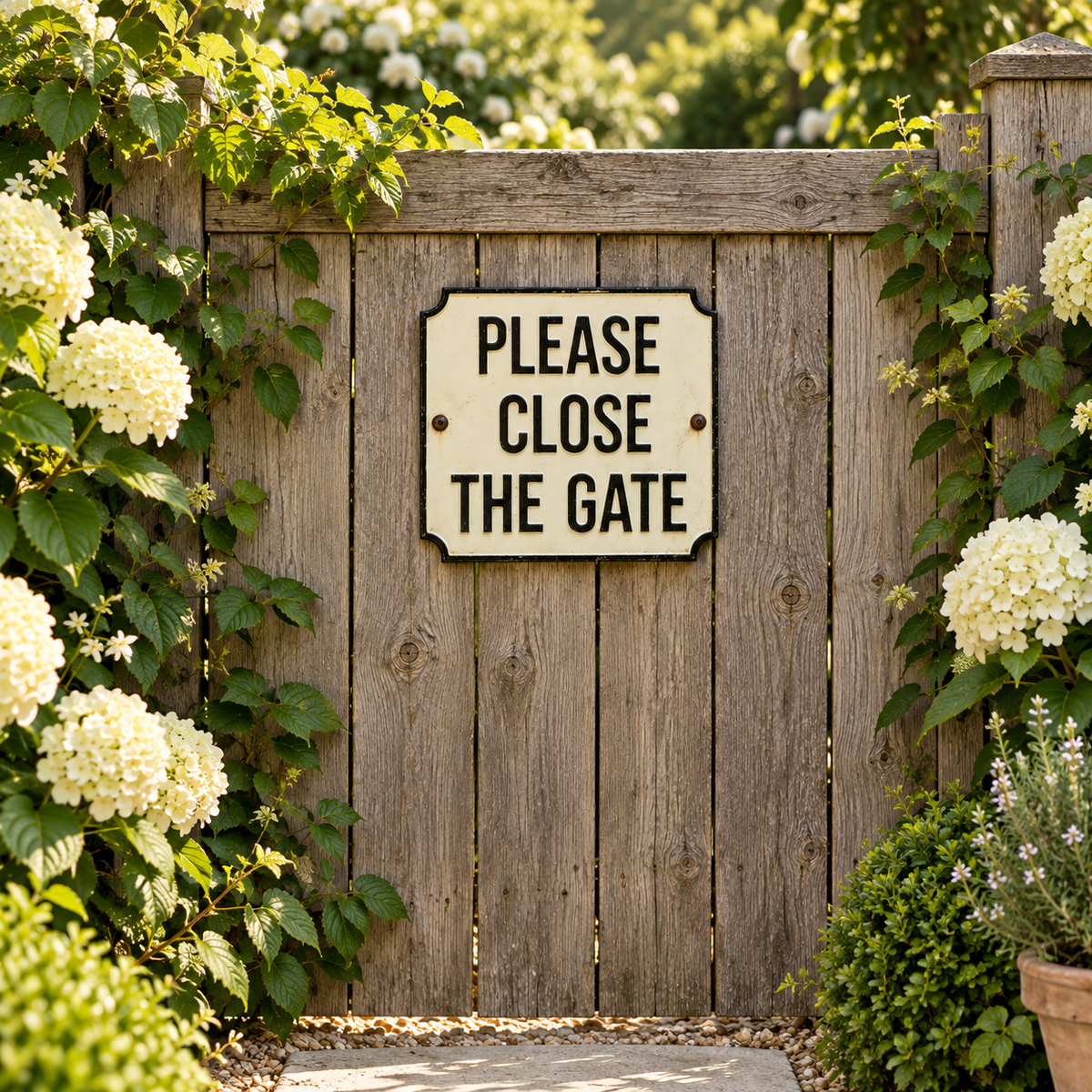 Please Close The Gate Cast Iron Sign