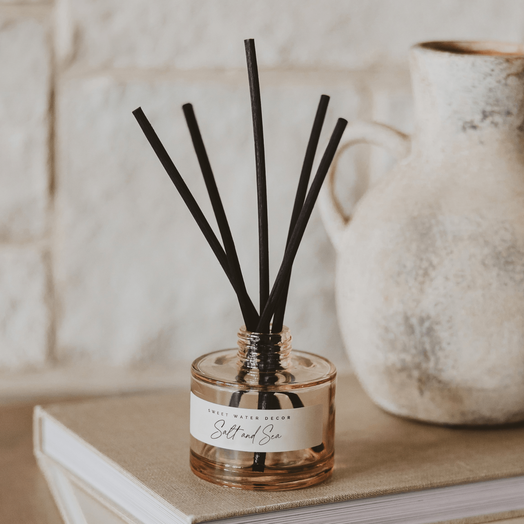 Salt & Sea Tinted Glass Jar Reed Diffuser