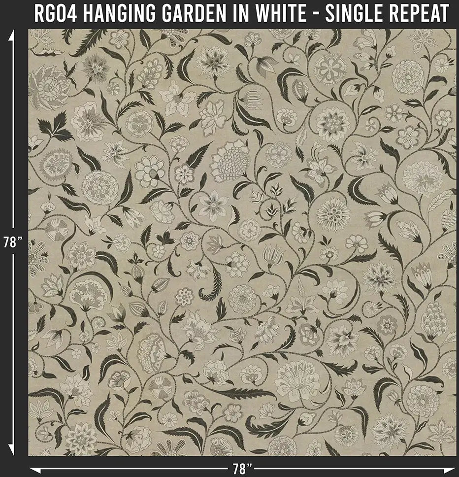 The Hanging Garden White Rolled Goods Vinyl Flooring