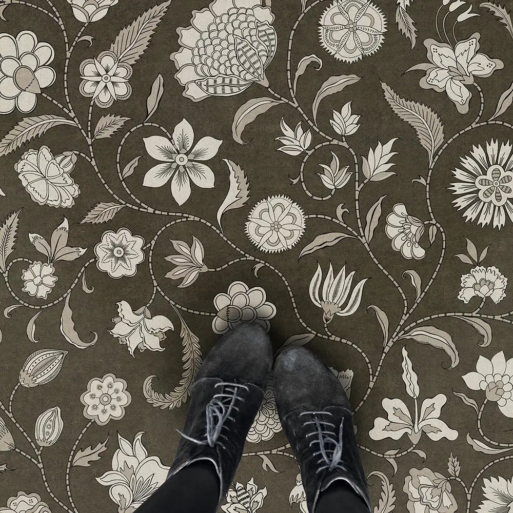 The Hanging Garden Brown Rolled Goods Vinyl Flooring