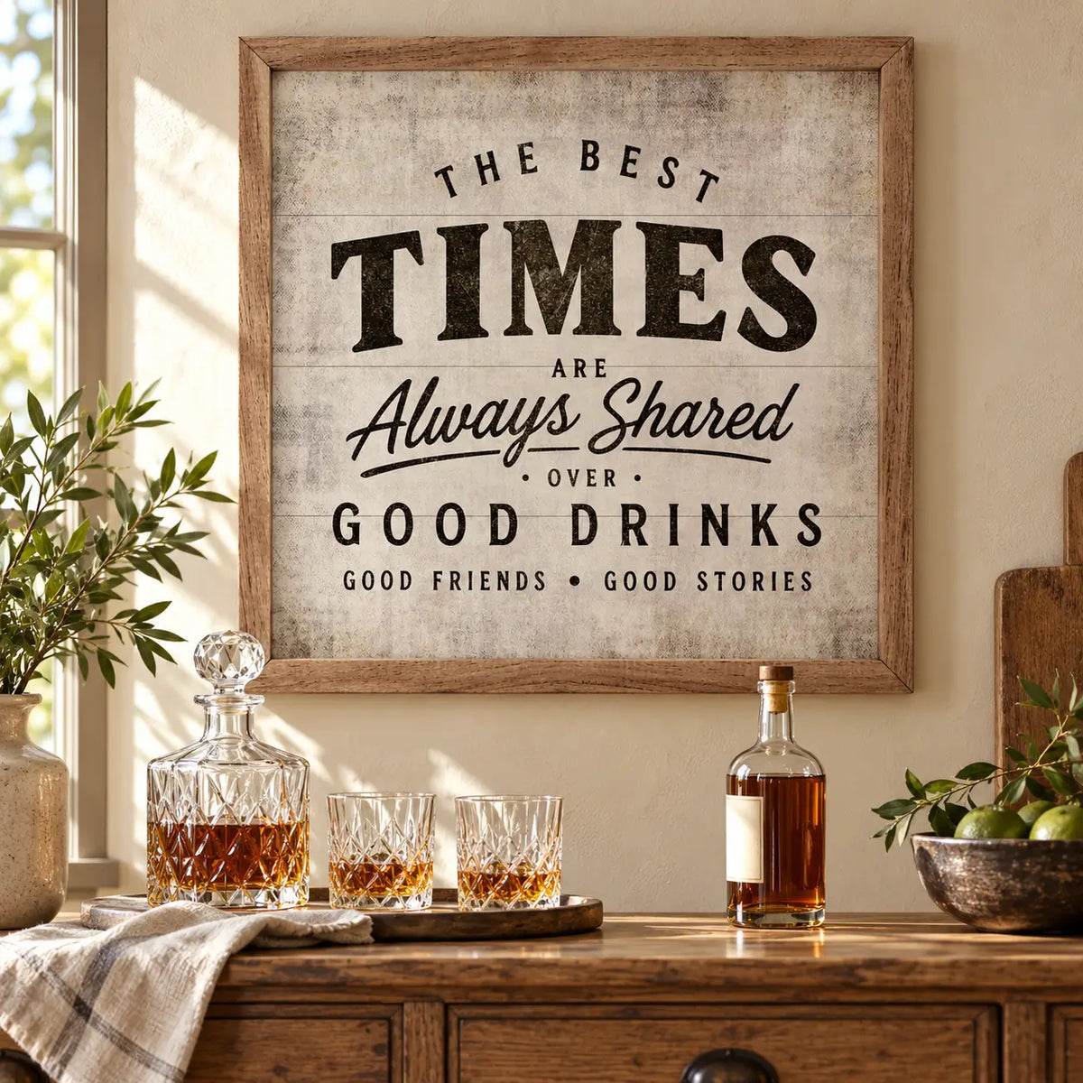 The Best Times Wood Framed Print