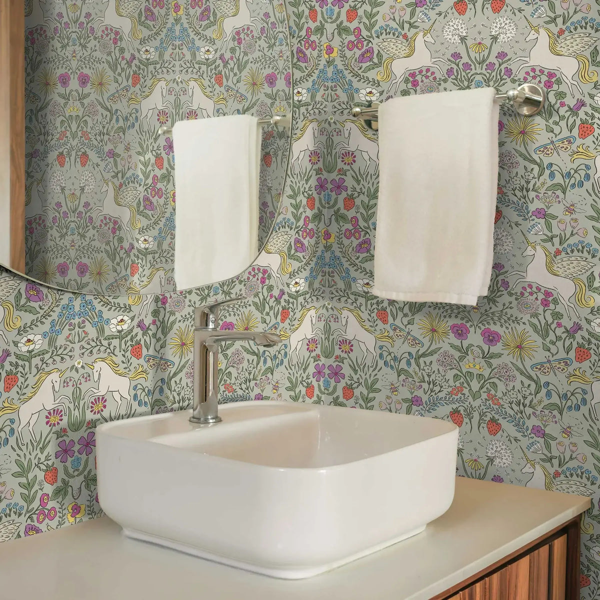 Unicorn Garden Peel & Stick Wallpaper