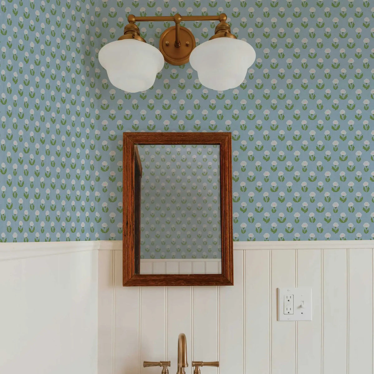 Dandelion Block Print Peel & Stick Wallpaper