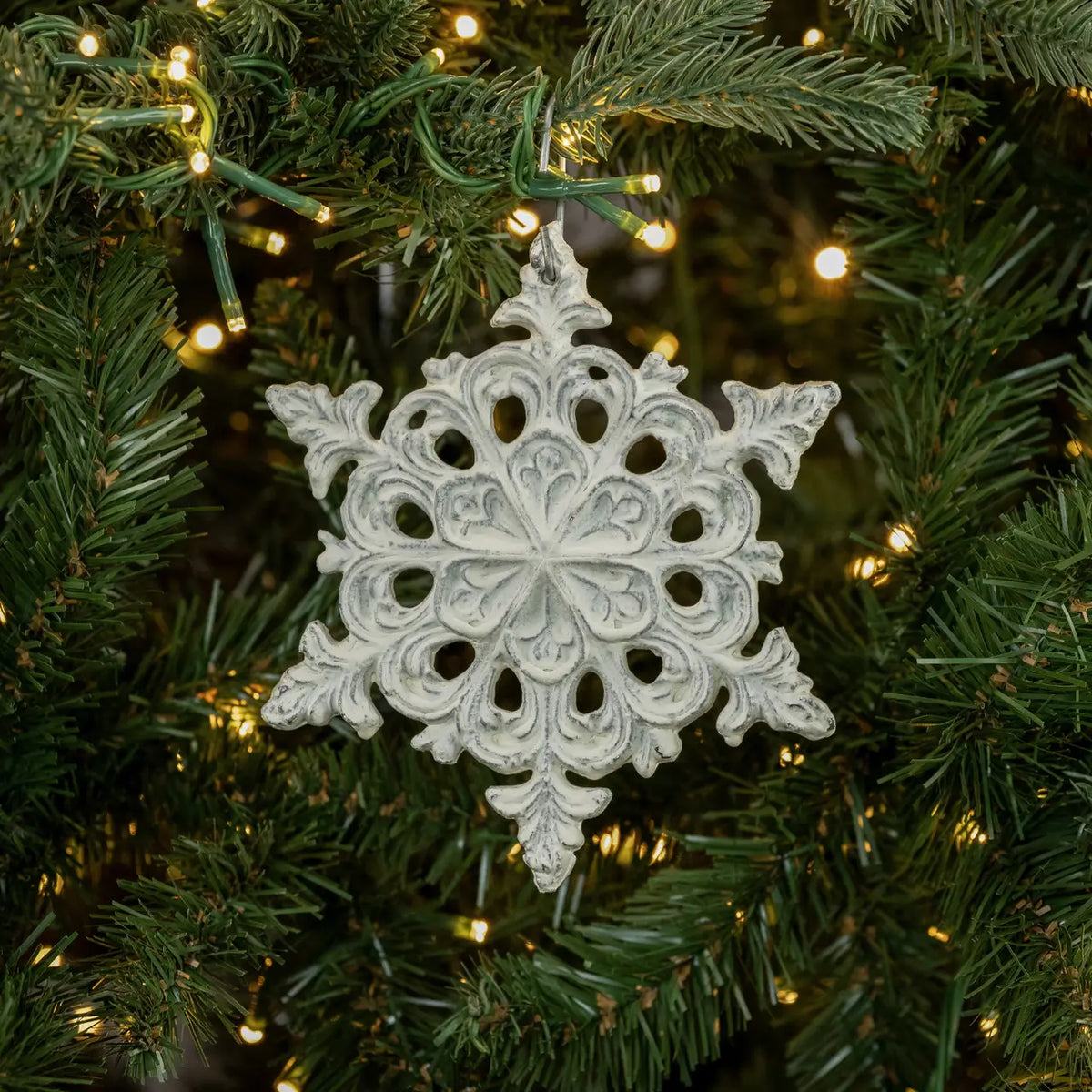 White Snowflake Ornament