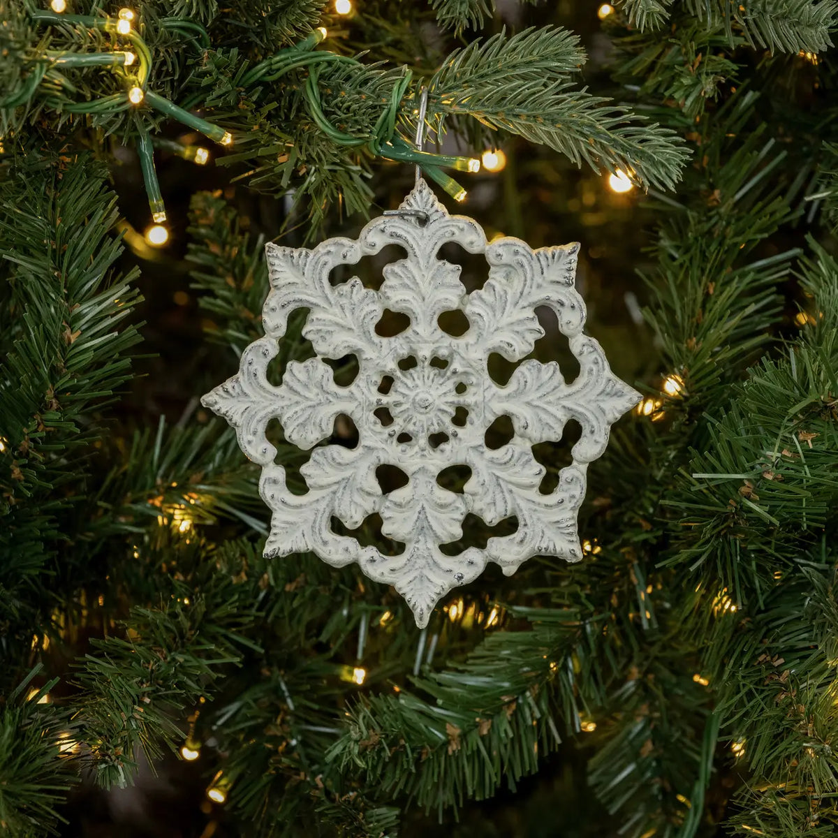 White Snowflake Ornament