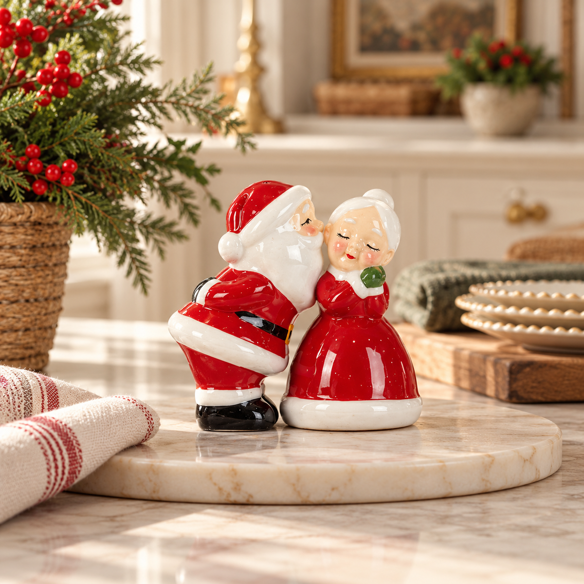 Santa's Sweetheart Salt & Pepper Shakers